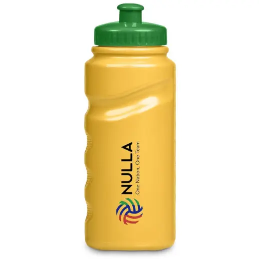 Altitude Fanflare Plastic Water Bottle Yellow Green Branded